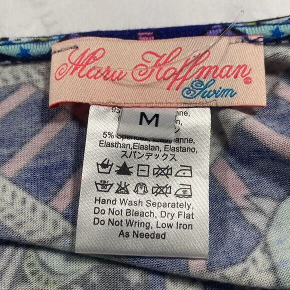 MARA HOFFMAN Modal Cut-Out Maxi Dress in Anada Navy Beach Cover-Up Resort Wear M - Picture 7 of 10